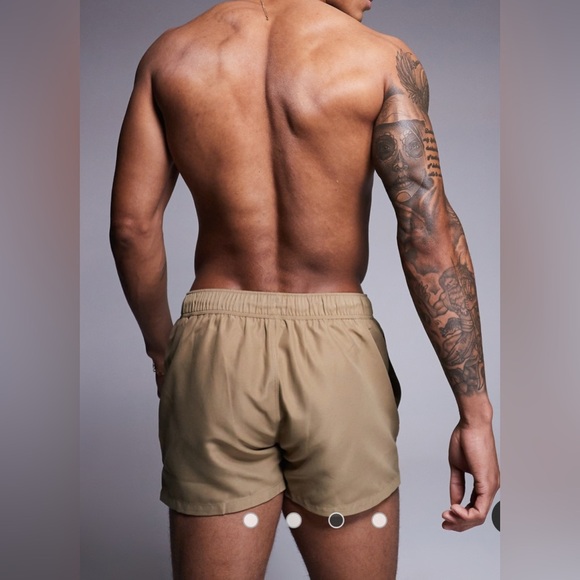 ASOS DESIGN swim shorts in super short length in stone Size L NWOT - Picture 13 of 13